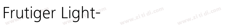 Frutiger Light字体转换